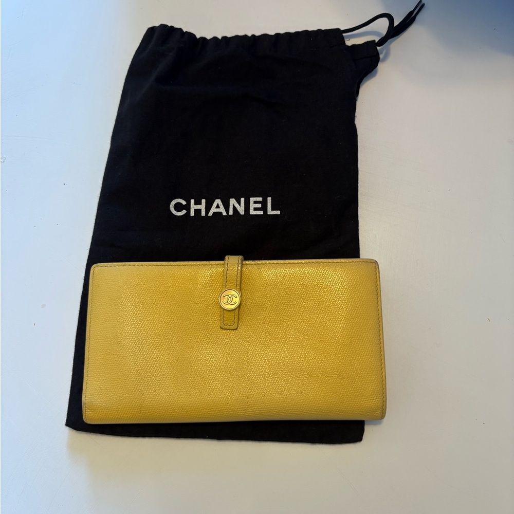 CHANEL Mustard Yellow Wallet